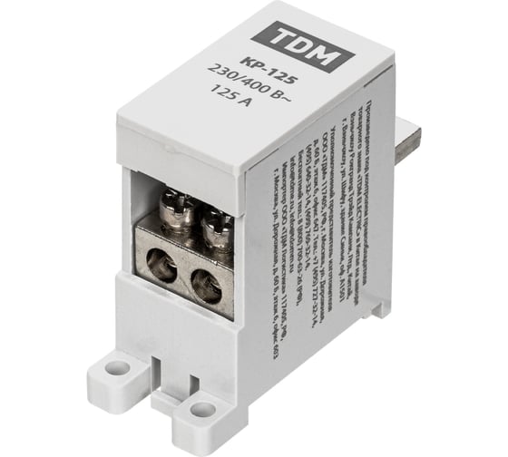Изображение товара Распределительная клемма на din-рейку TDM ELECTRIC КР-125 1П 125А (2x16 кв. мм) SQ0823-0114