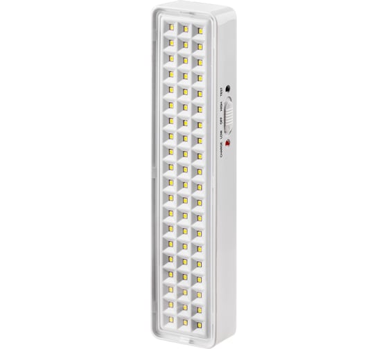 Изображение товара Светодиодный аккумуляторный светильник TDM ELECTRIC СБА 60 led, dc, li-ion 3,7 в 1,5 ач, 3-5 ч, пластик SQ0308-0301