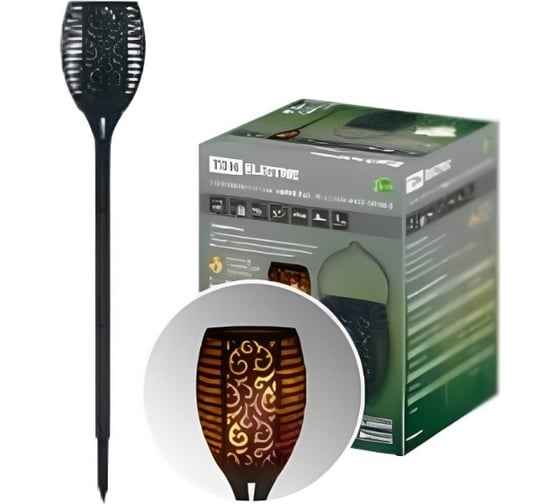 Изображение товара Светильник TDM ELECTRIC сп-351 "факел 2" на солнечной батарее, 12x12x79 см, пластик, черный, 54 led SQ0330-0178