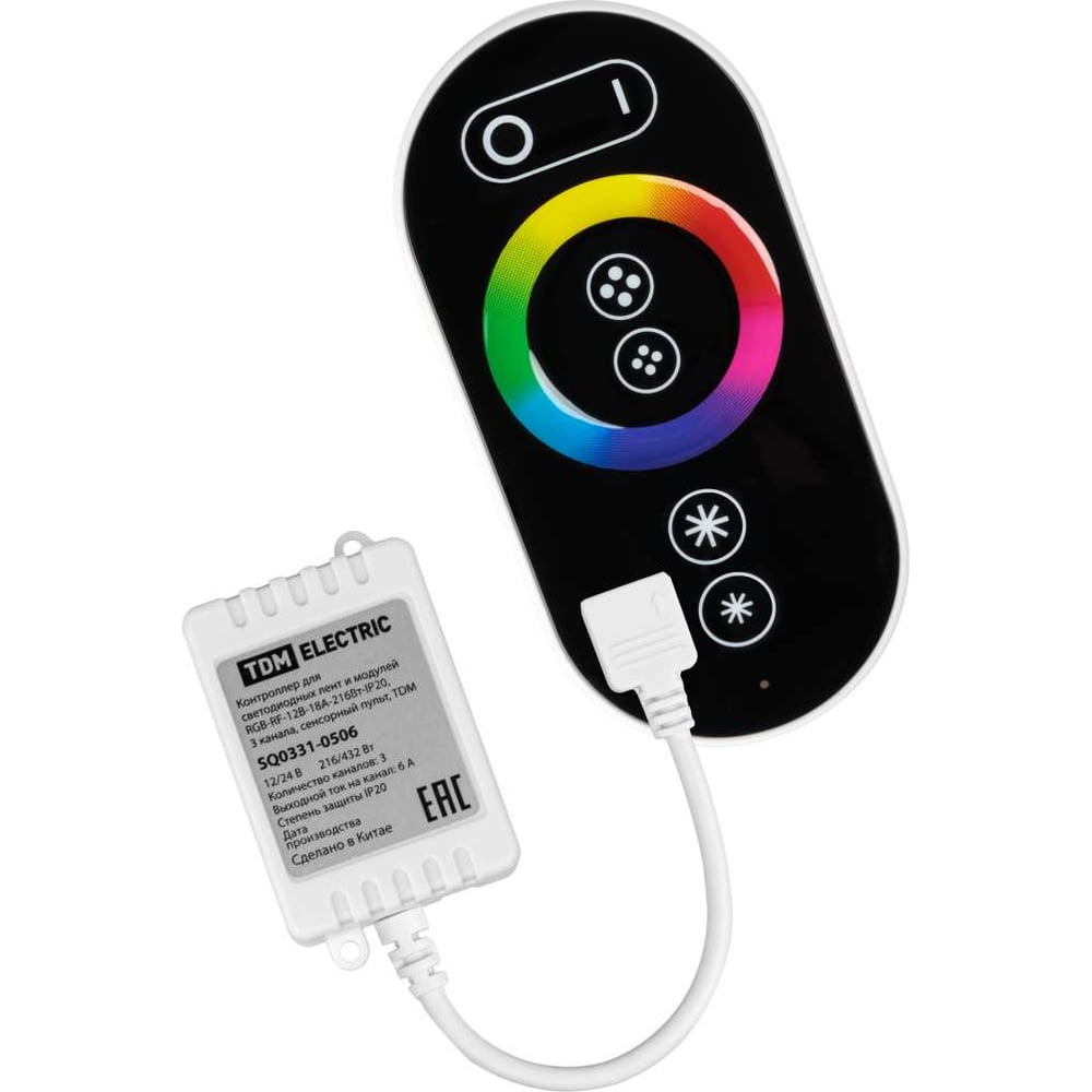 Изображение товара Контроллер RGB RF 12В 18А 216Вт IP20 SQ0331-0506 TDM ELECTRIC