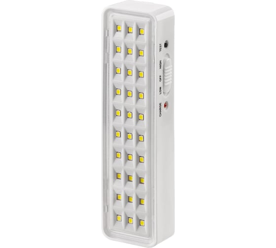 Изображение товара Светодиодный аккумуляторный светильник TDM ELECTRIC сба 30 led, dc, li-ion 3,7 в, 1 ач, 3-5 ч, пластик SQ0308-0300