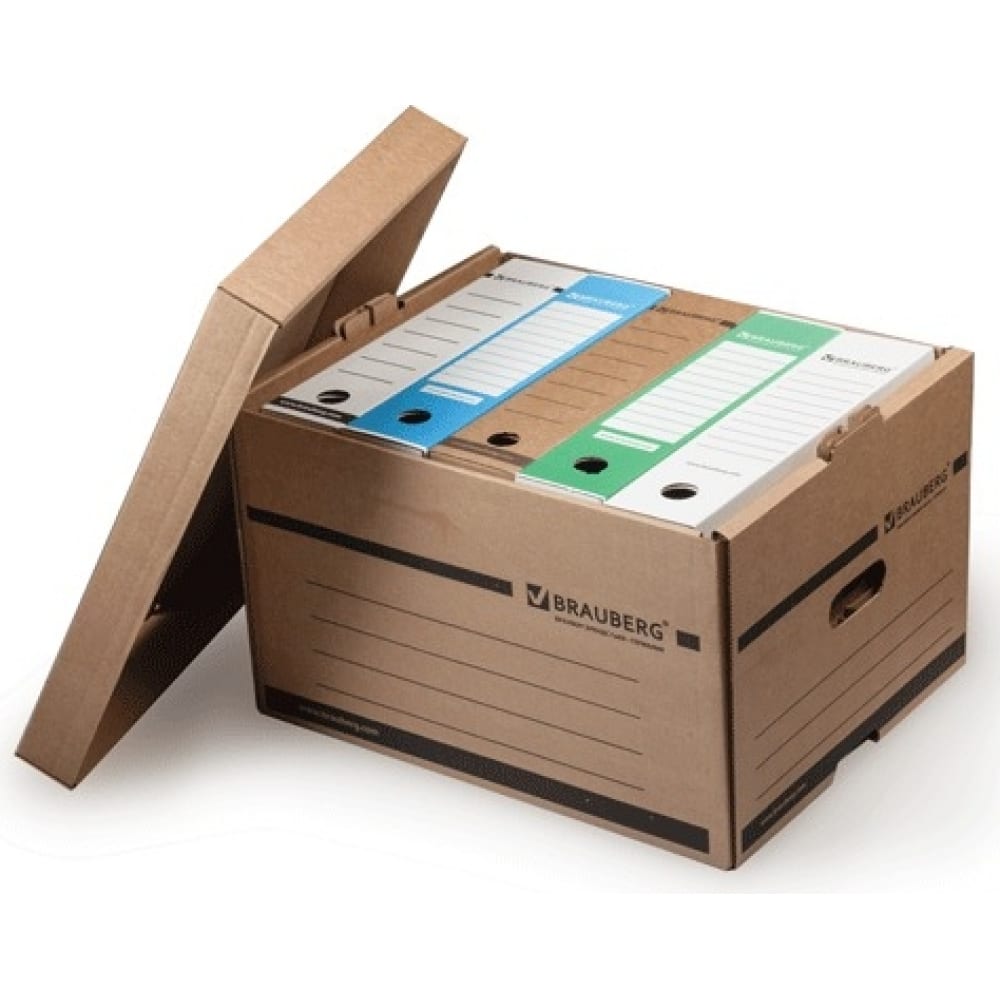 Надстраиваемый архивный короб BRAUBERG архивный короб для регистраторов накопителей brauberg