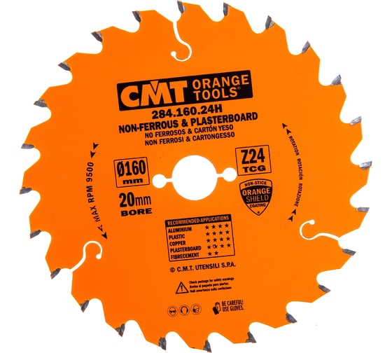 Изображение товара Диск пильный по цветным металлам, пластику для Festool (160х2,2/1,6х20 мм, Z=24) CMT 284.160.24H