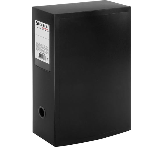 Изображение товара Архивный короб Energy, пластик, 10 см , разборный, черный, 0,9 мм BRAUBERG 236854
