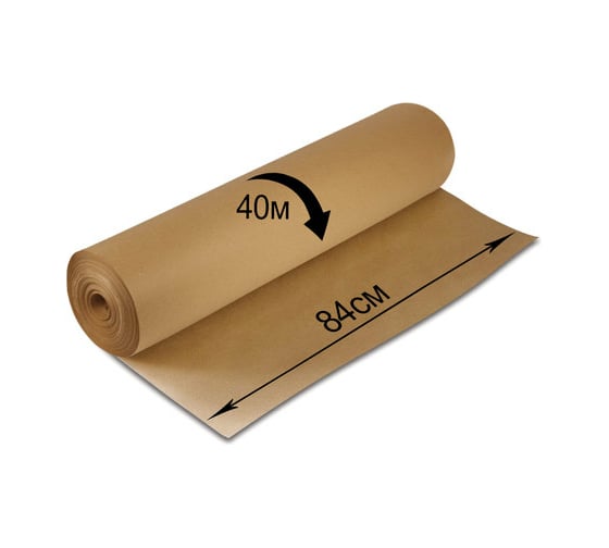 Изображение товара Крафт-бумага в рулоне, 840 мм х 40 м, плотность 78 г/м2, BRAUBERG 440146