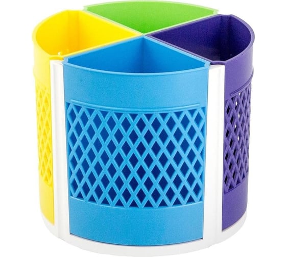 Изображение товара Подставка-органайзер для канцелярских мелочей Attache Bright Colours 8 отделений, вращение, ассорти 1594993