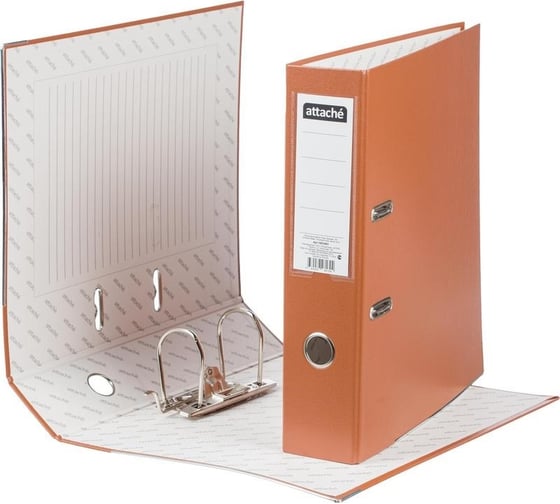 Изображение товара Папка-регистратор Attache 75 мм, А4, светло-коричневая, тиснение кожа, металлический угол 1683463