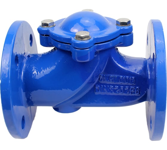 Изображение товара Клапан обратный шаровой DN.ru GGG50-GGG50-БНК-бс Ду65 Ру16 фланцевый, чугунный D100-02450