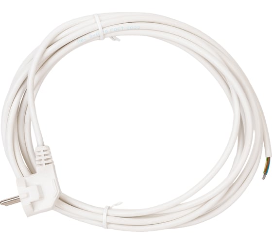 Изображение товара Шнур DORI ПВС 3х0,75 с вилкой 5,0 м белый 41665