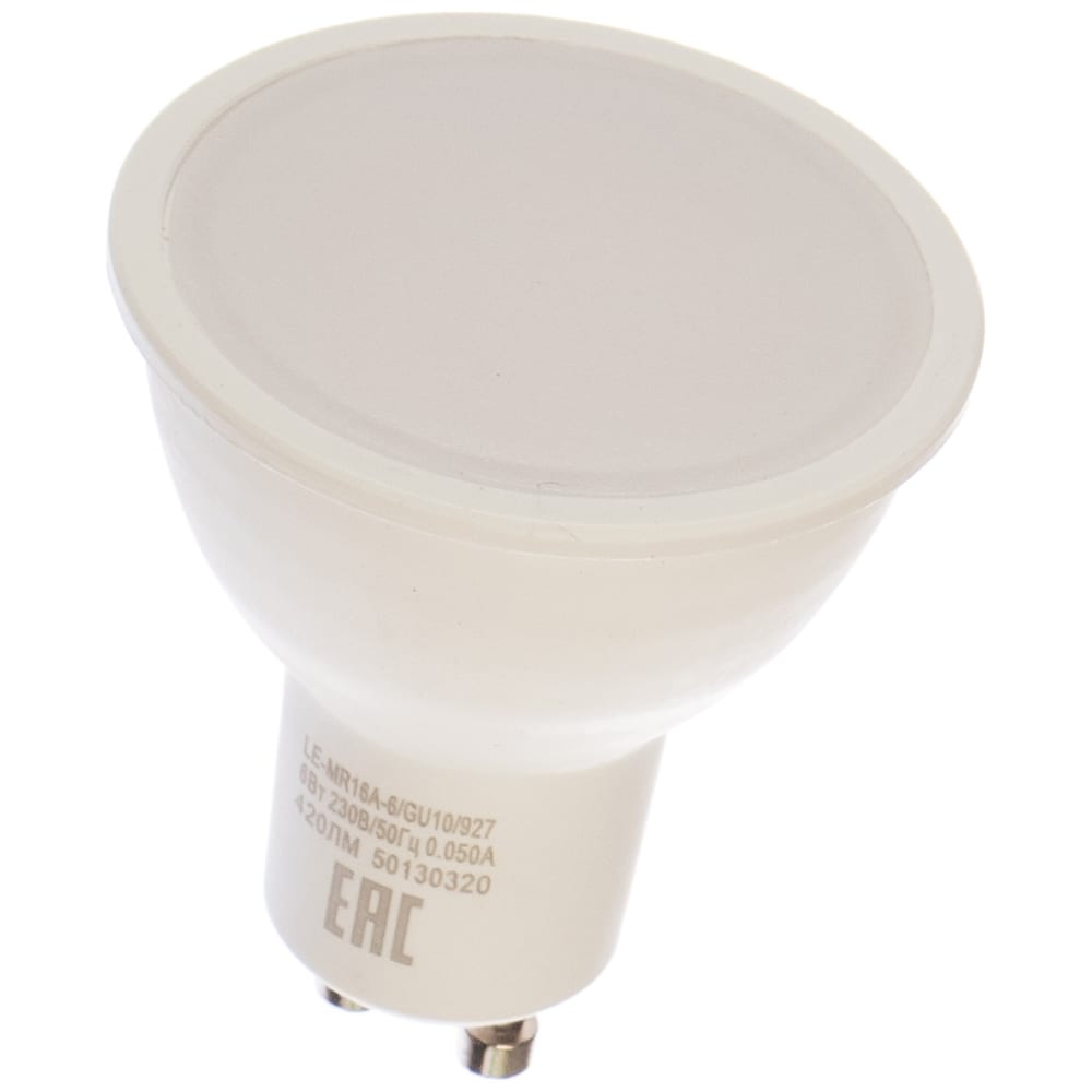 Светодиодная лампа наносвет le-mr16a-6/gu10/827, 6вт, gu10, 110 град, 450 лм, 2700к, ra80 l108  - купить со скидкой