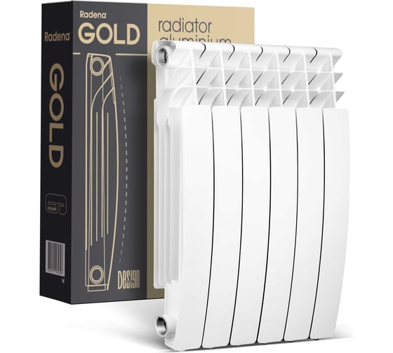 Изображение товара Алюминиевый радиатор Radena R 500/100 GOLD 6 секций 9010508