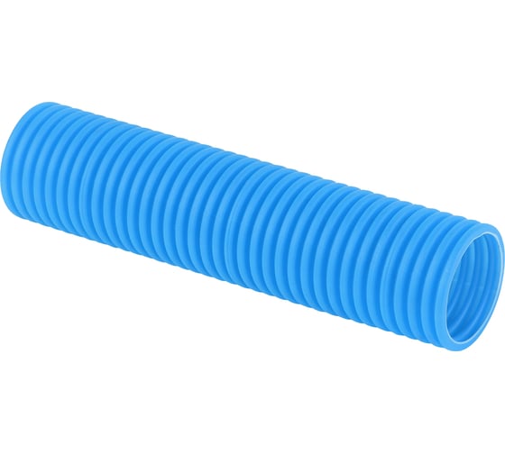 Изображение товара Гофрированная труба Рувинил 50 мм ПНД синяя для МПТ пешель 15 м 25000С