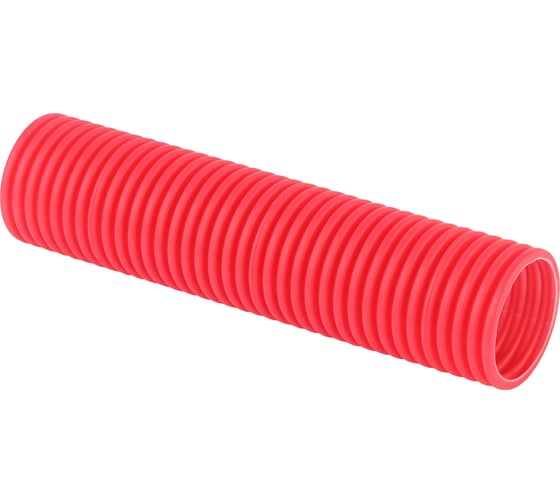 Изображение товара Гофрированная труба Рувинил 50 мм ПНД красная для МПТ пешель 15 м 25000К
