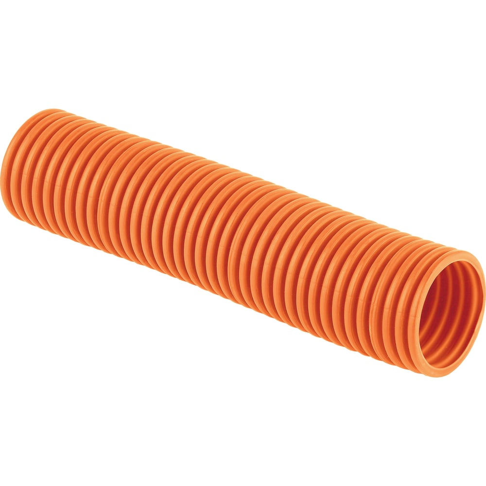 Изображение товара Гофрированная труба Рувинил 50 мм полипропилен оранжевая FRHF с зондом легкая уп 15 метров 45001НГ