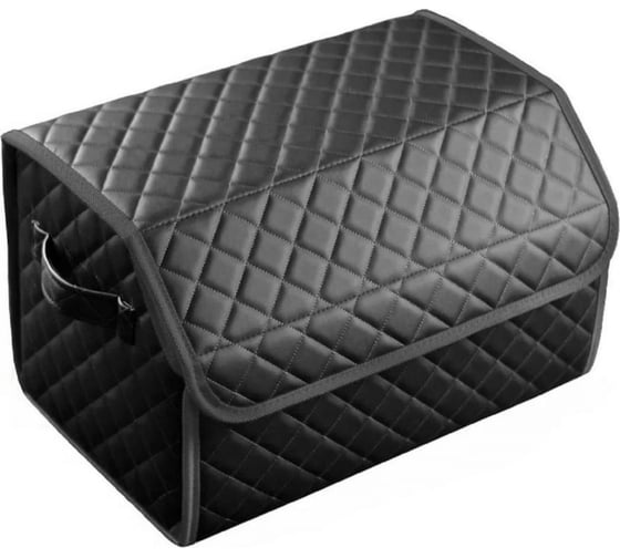 Изображение товара Сумка в багажник автомобиля ViceCar из экокожи, серая нить-темно-серый кант VC0001_темносерый