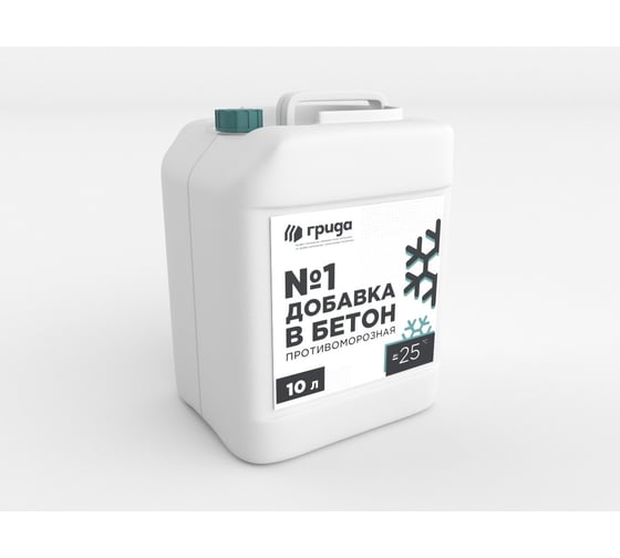 Изображение товара Добавка в бетон ГРИДА №1 противоморозная, до - 25С, 10 л 00-00000182