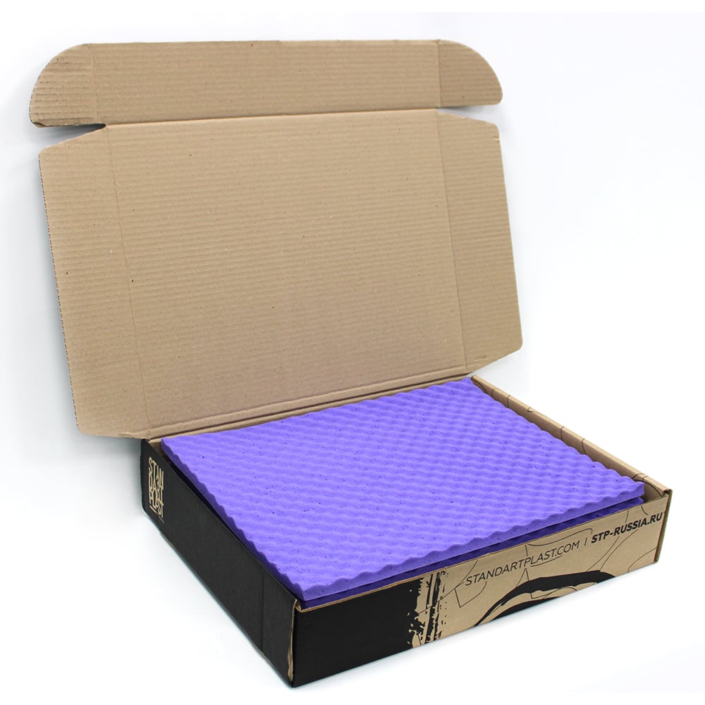 Изображение товара Звукопоглощающий материал STP Biplast 15 Wave 10 шт. для шумоизоляции автомобиля