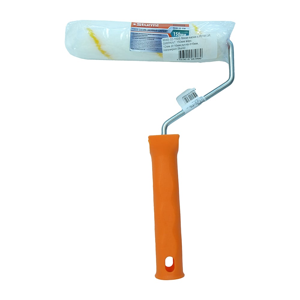 Изображение товара Малярный валик Sturm 9040-32-150S с ручкой мини для ремонта и окраски
