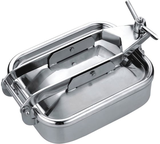 Изображение товара Прямоугольный люк под давление TITAN LOCK нержавеющая сталь 304, 430x330 мм TLTR43X33SP