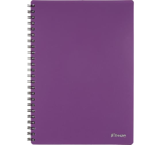 Изображение товара Бизнес-тетрадь Комус classic а5, 100 л, клетка, обложка пластик, спираль, фиолетовый 1561949