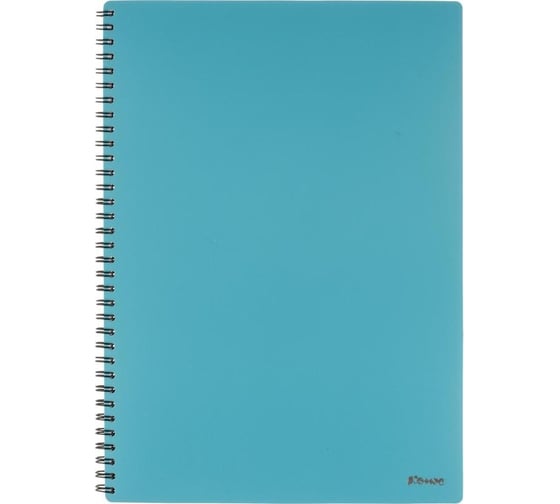 Изображение товара Бизнес-тетрадь Комус classic а4, 100 л, клетка, обложка пластик, спираль, голубая 1561947