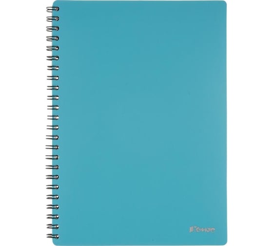 Изображение товара Бизнес-тетрадь Комус classic а5, 60 л, клетка, обложка пластик, спираль, голубая 1561955