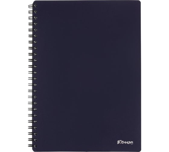 Изображение товара Бизнес-тетрадь Комус classic а5, 100 л, клетка, обложка пластик, спираль, синяя 1561950
