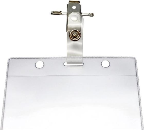 Изображение товара Вертикальный бейдж Комус без держателя, 96x134, размер изделия 155x102, 10 штук в упаковке 621836