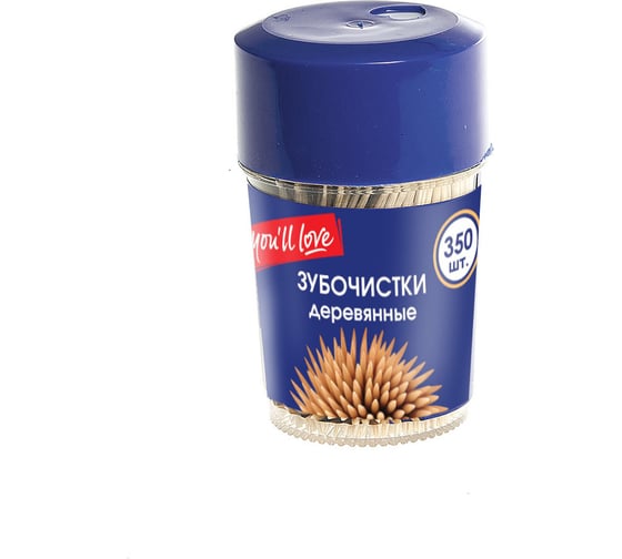 Изображение товара Зубочистки You'll Love деревянные, в баночке, 350 шт. /50/10 61122