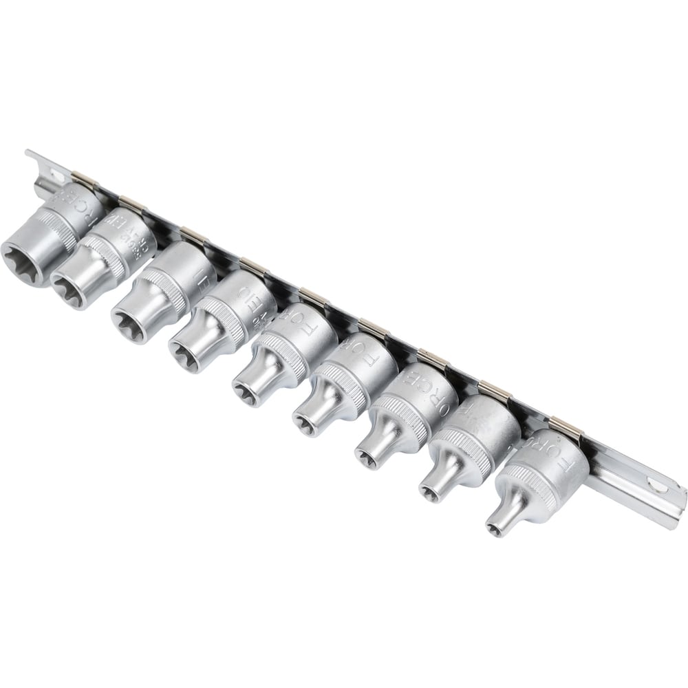 Изображение товара Набор головок 3/8" Е4-Е14 FORCE 9 шт. торцевая с внутренним TORX