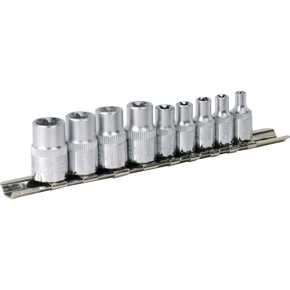 Изображение товара Набор головок 3/8" Е10-Е14 и 1/4" Е4-Е8, 9 шт, FORCE