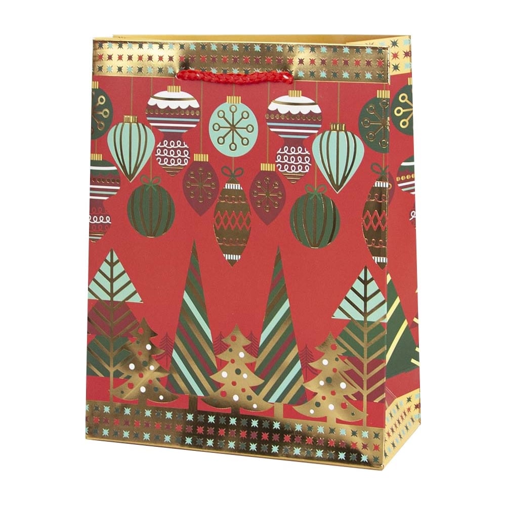Изображение товара Подарочный пакет Дон Баллон Праздничный микс, красный, металлик, 32x26x10 см