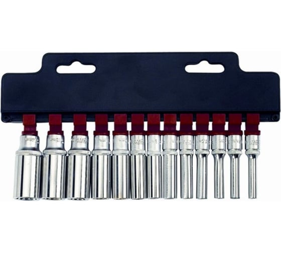 Изображение товара Набор универсальных длинных головок Spline 1/4", 50 мм, 4-14 мм, 13 шт. FORCE 2138Q