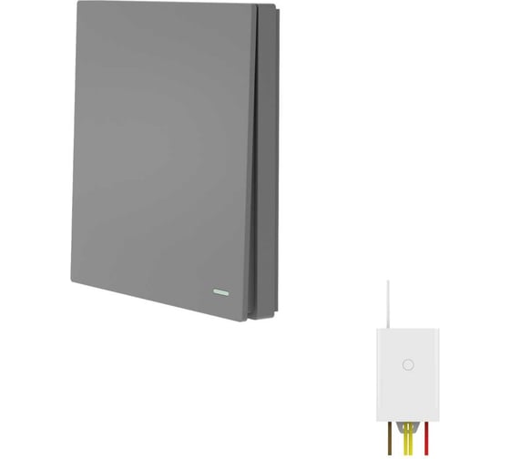 Изображение товара Беспроводной выключатель GRITT Evolution 1 клавиша графит комплект: 1 выключатель, 1 радиореле 500Вт 14142