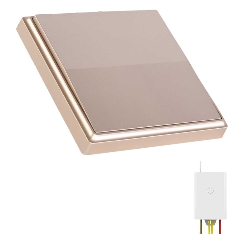 Изображение товара Беспроводной выключатель GRITT Elegance 1 клавиша золотой металлик для управления освещением