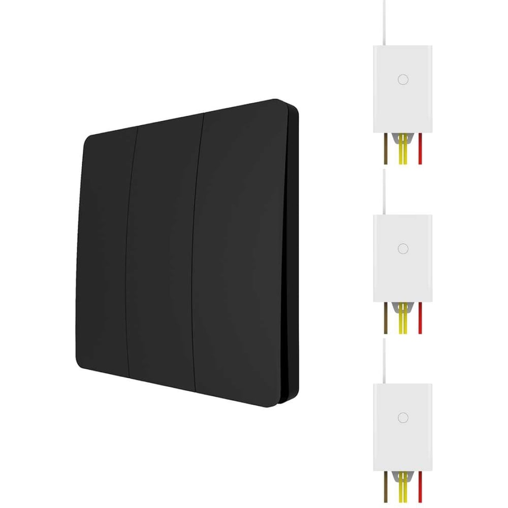 Изображение товара Выключатель GRITT Space 3 клавиши радиоканал 433 МГц