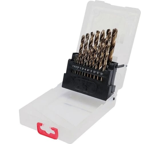 Изображение товара Набор сверл по металлу CO-HSS 19 предметов, 1-10 мм YATO YT-41604