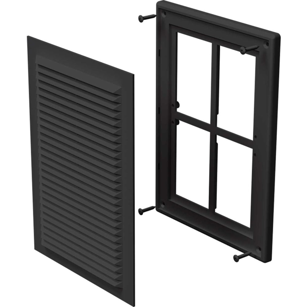 Изображение товара Решетка для вентиляции серия1 black Zernberg 2518 10227061 внутренняя пластиковая