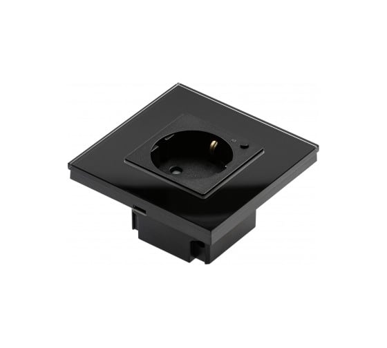 Изображение товара Встраиваемая розетка Sibling W1, черная 00-00011700
