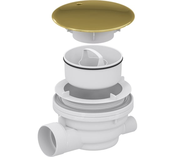 Изображение товара Сифон RGW QYD-01 золото, диаметр 90 мм 18241101-06