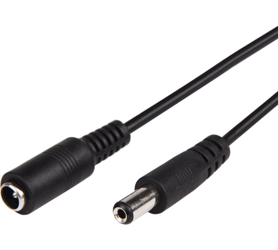 Изображение товара Удлинитель кабеля питания REXANT DC гнездо-штекер (2,1x5,5мм), 1,5 м 14-0350