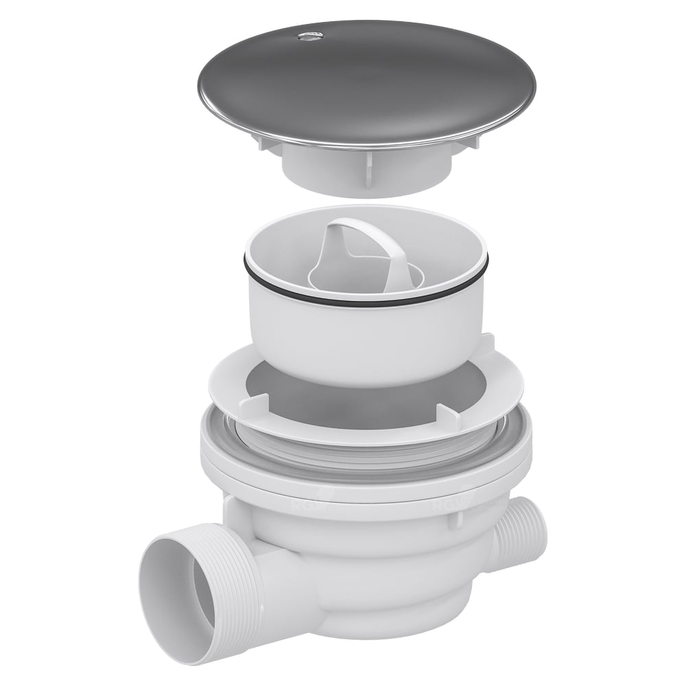 Изображение товара Сифон RGW QYD-01 хром, диаметр 90 мм 39241101-01