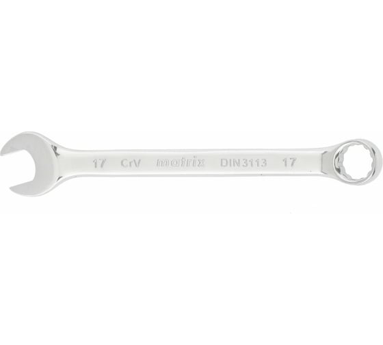 Изображение товара Комбинированный ключ 17 мм CrV, полированный хром MATRIX 15161