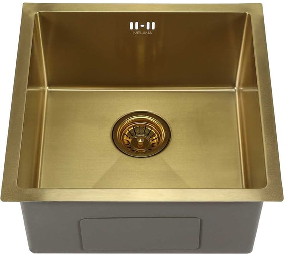 Изображение товара Мойка MELANA Profline 1.2/220, золото, врезная, квадратная D4545HG золото