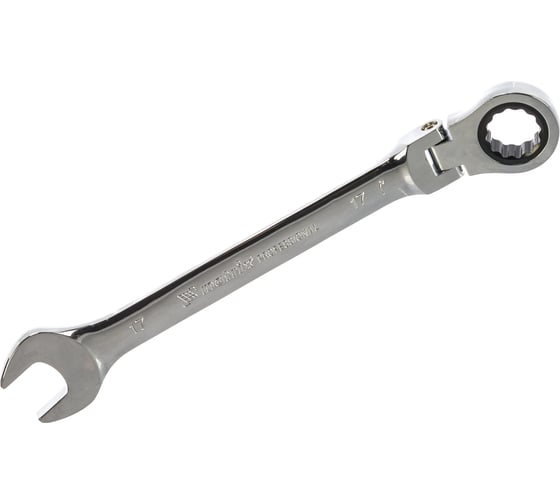 Изображение товара Комбинированный трещоточный ключ 17мм, CrV, шарнирный, зеркальный хром MATRIX  PROFESSIONAL 14869