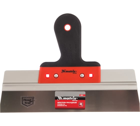 Изображение товара Фасадный шпатель из нержавеющей стали, 300 мм, двухкомпонентная ручка MATRIX 85516