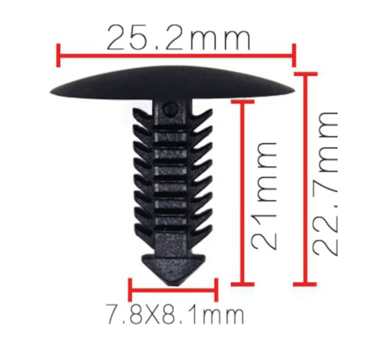 Изображение товара Клипса крепежная для а/м Ford бампера, обшивки двери, подкрылков 388904-S, 10 шт Nord-Yada 909163