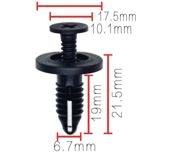 Изображение товара Клипса крепежная для а/м Ford бампера N808332-S, 10 шт Nord-Yada 909211