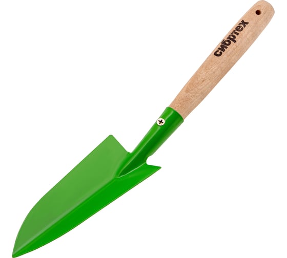 Изображение товара Посадочный совок, деревянная рукоятка, узкий СИБРТЕХ 62612