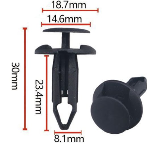 Изображение товара Клипса крепежная для а/м Ford бампера N803716-S, 10 шт Nord-Yada 909202